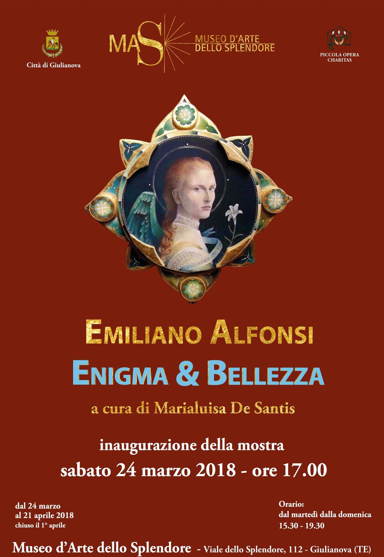 Giulianova&Museo dello Splendore: mostra di Emiliano Alfonsi tra “Enigma&Bellezza”