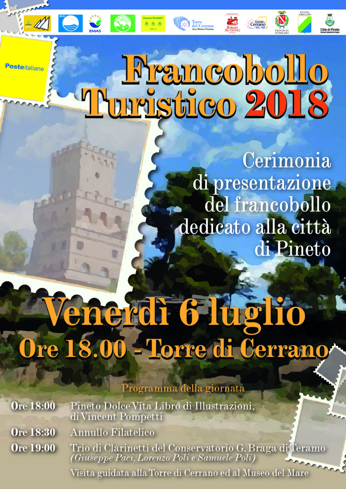 Pineto&Torre di Cerrano.Arriva il Francobollo turistico dedicato