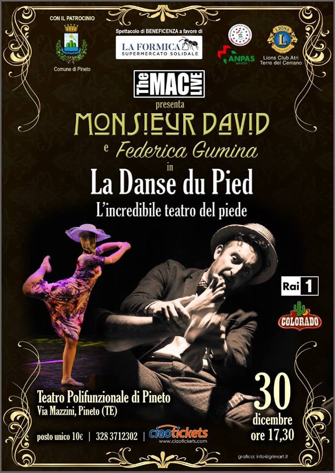 A Pineto “Monsieur David” e “Federica Gumina” con “Le dance du Pied”