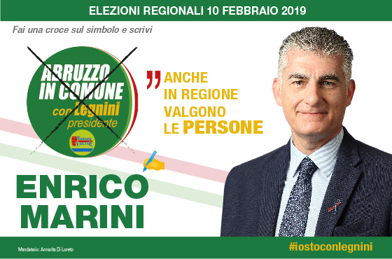 Abruzzo Elezioni. Enrico Marini, candidato  con “Abruzzo in Comune”  a Silvi con Legnini