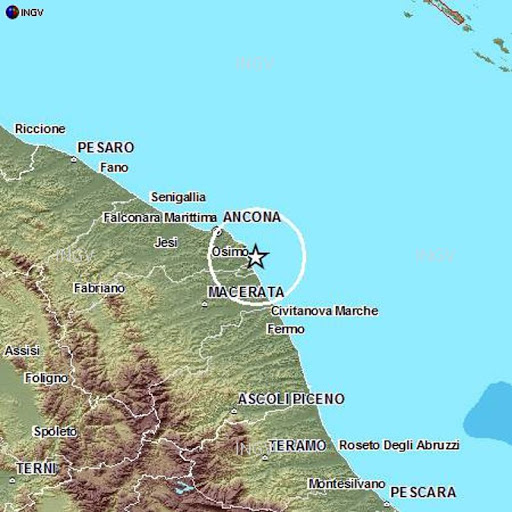 Terremoto: una scossa ( ore 8:24)  ad Ancona (magnitudo 2.6)