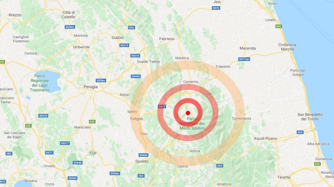 Scossa di terremoto (magnitudo 3.3) nella zona del maceratese