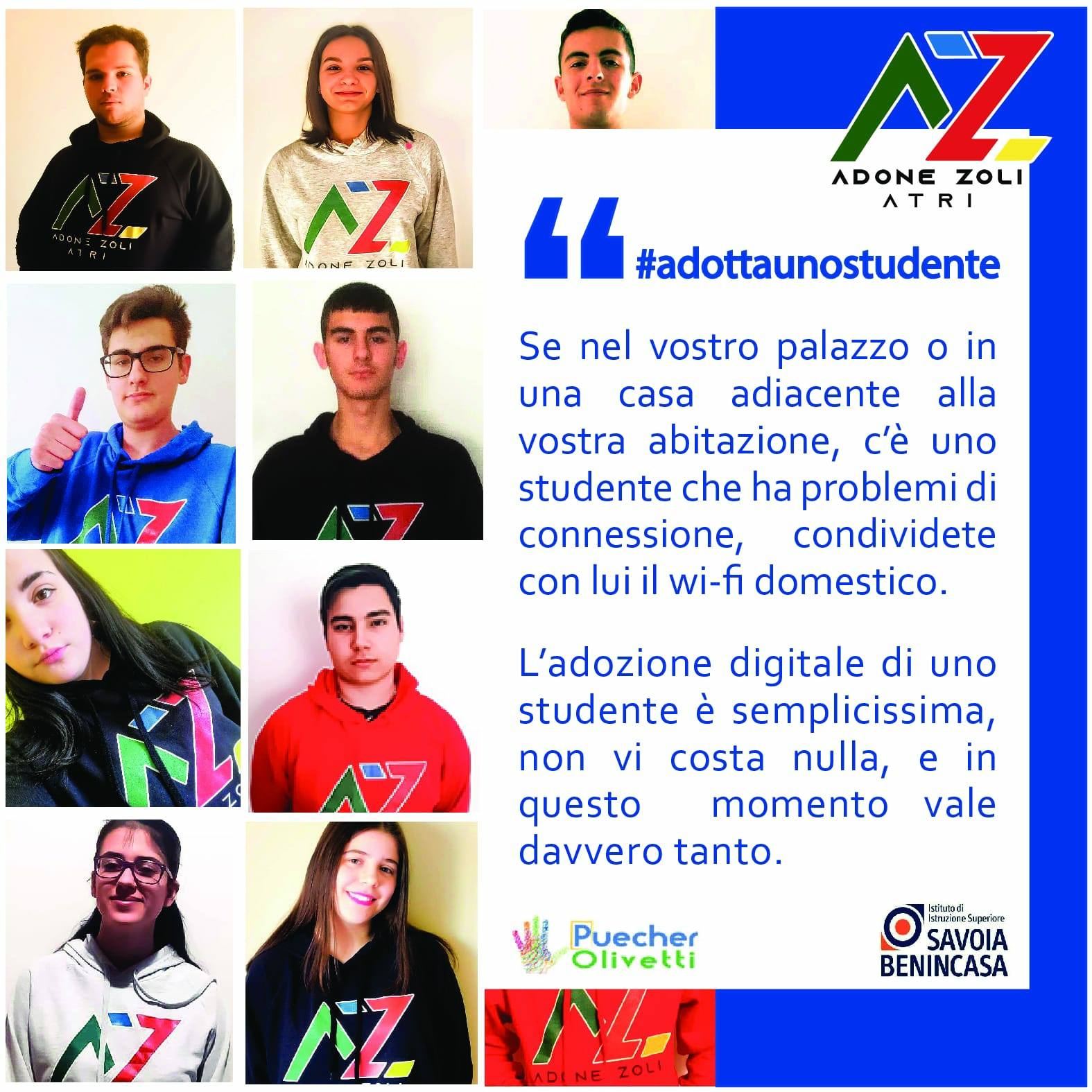 Atri. L’Istituto Superiore “A. Zoli” lancia la campagna #adottaunostudente. I particolari