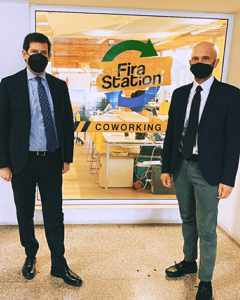 Abruzzo Regione. L’Assessore Pietro Quaresimale in visita al coworking “Fira Station”