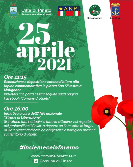 Tutte le celebrazioni commemorative a Pineto in occasione del 25 aprile
