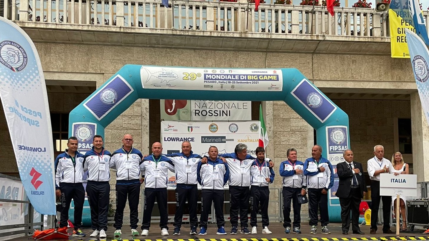 L’Italia vincente non si arresta: a Pesaro la nazionale campione del Mondo di pesca sportiva, specialità “Big Game”
