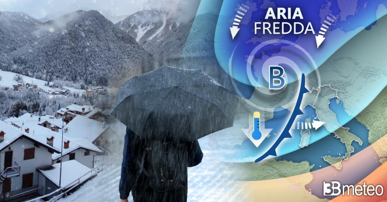 Meteo Abruzzo  Marche: da domani precipitazioni per arrivo profonda perturbazione atlantica
