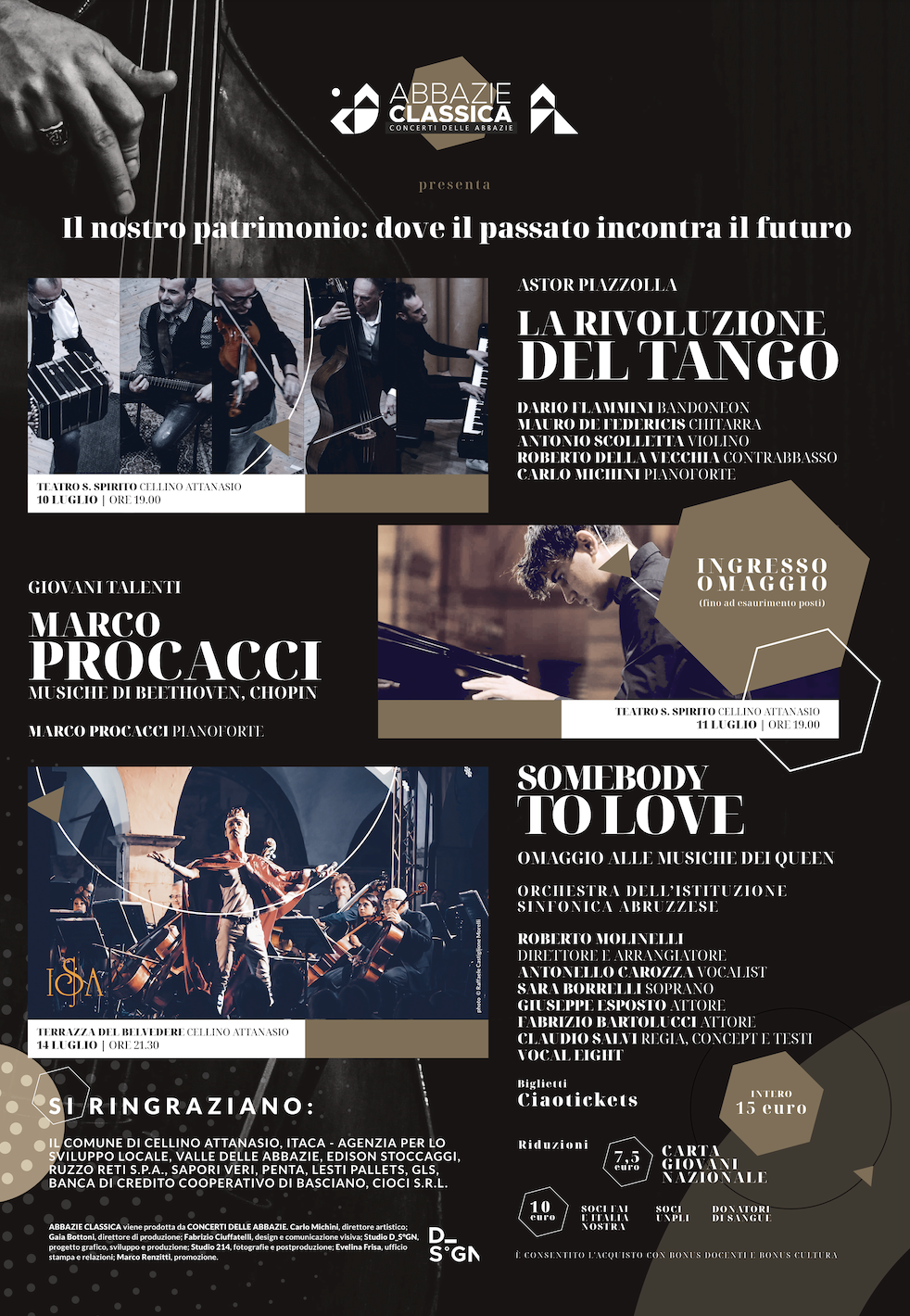 Al via il Festival “Concerti delle Abbazie”: 10,11,14 luglio a Cellino Attanasio