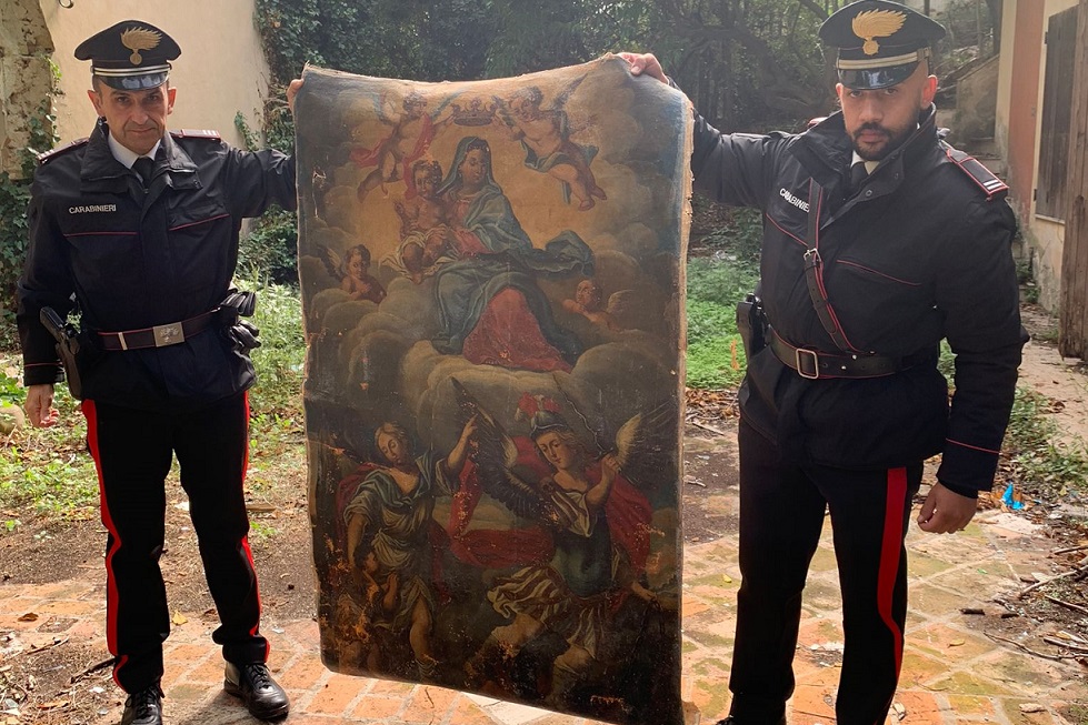 Martinsicuro. I Carabinieri recuperano un prezioso dipinto del ‘700 rubato a Rocca Santa Maria