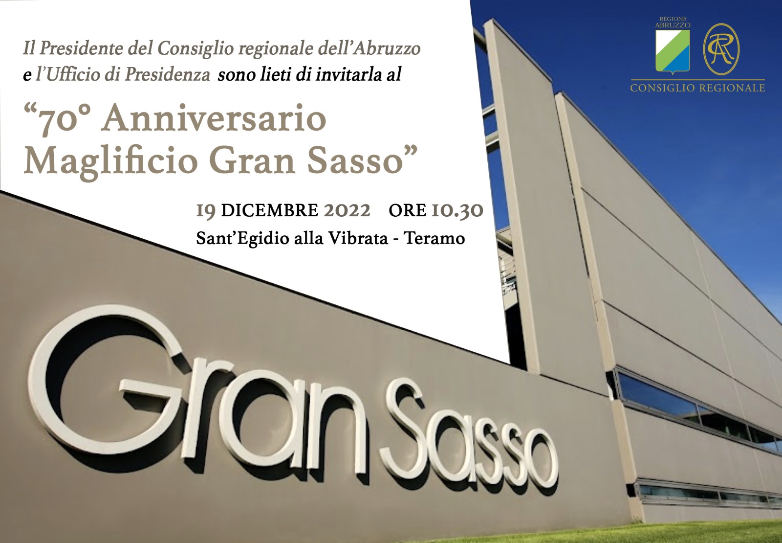 Abruzzo. Il Consiglio regionale celebra i 70 anni del “Maglificio Gran Sasso”