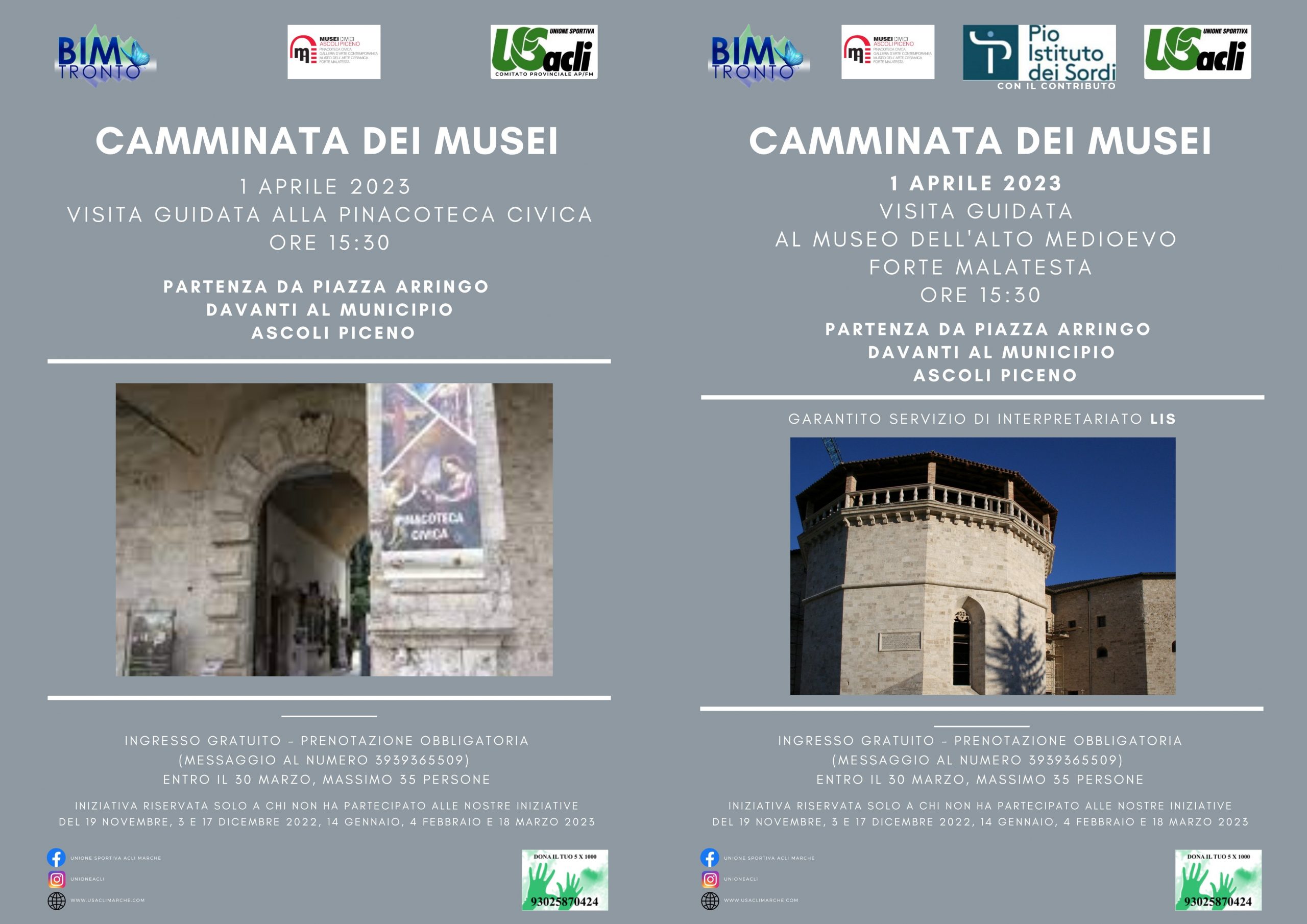 Marche. Ascoli Piceno: Progetto “Camminata dei musei”, sabato 1 aprile nuova iniziativa