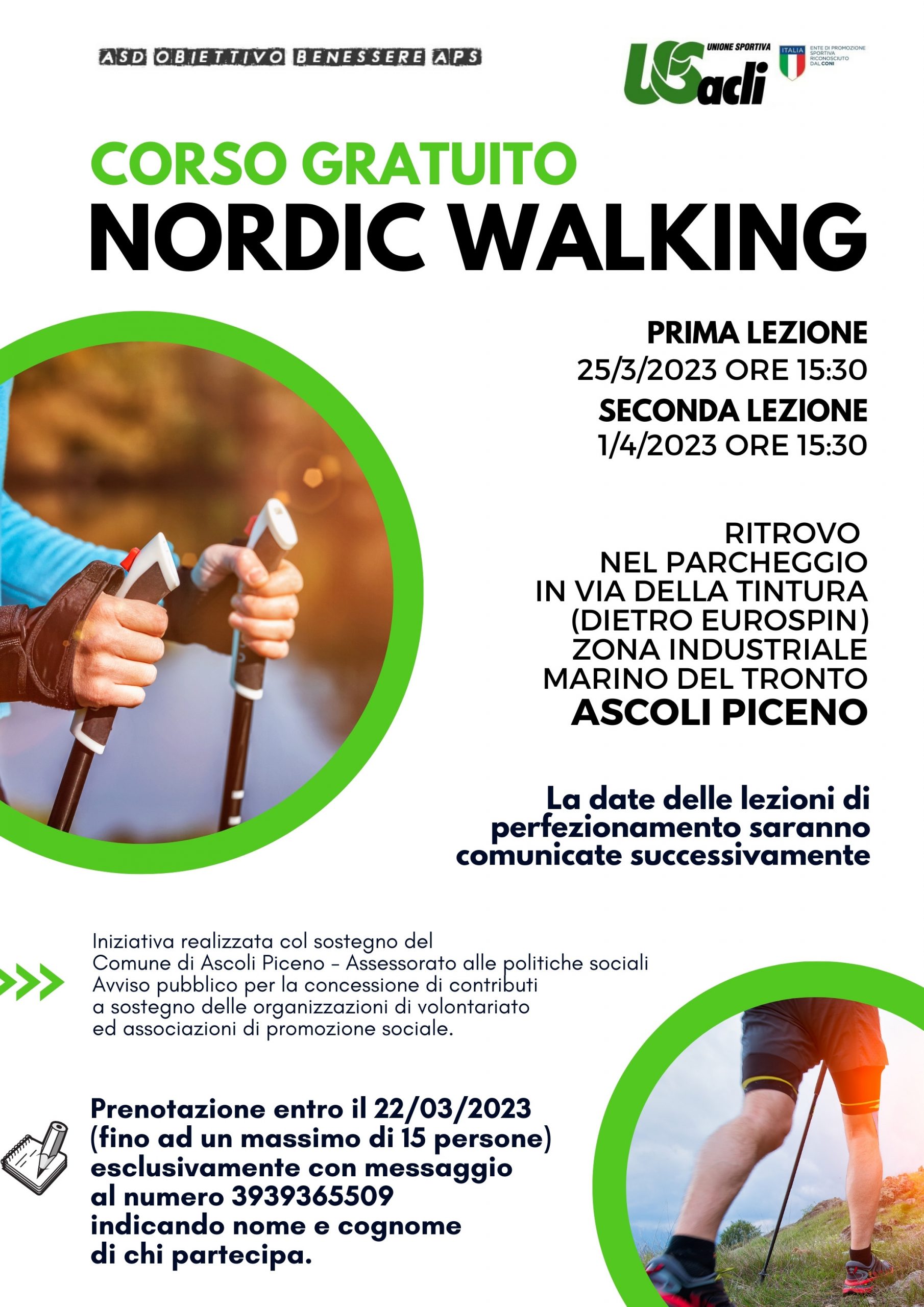 Marche. Ascoli: con obiettivo benessere,dal 25 marzo corso gratuito di “Nordic Walking”