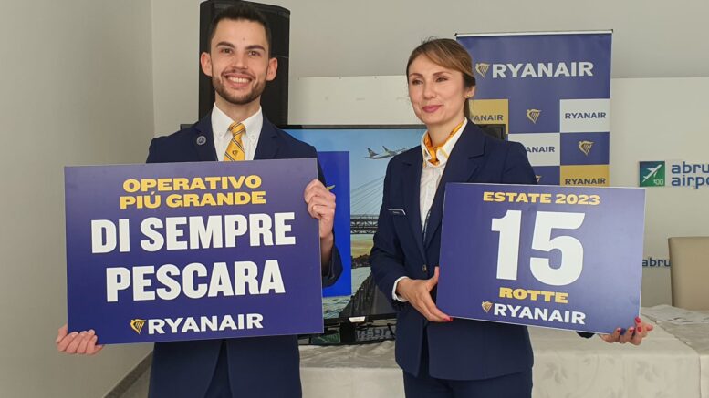 Pescara. Ryanair rinnova il contratto con Aeroporto D’Abruzzo per altri cinque anni