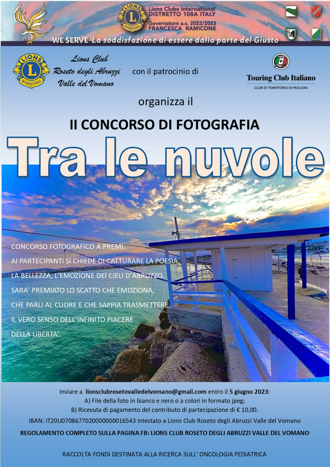 Il Lions Club Roseto  Valle del Vomano promuove il concorso fotografico “Tra le Nuvole”