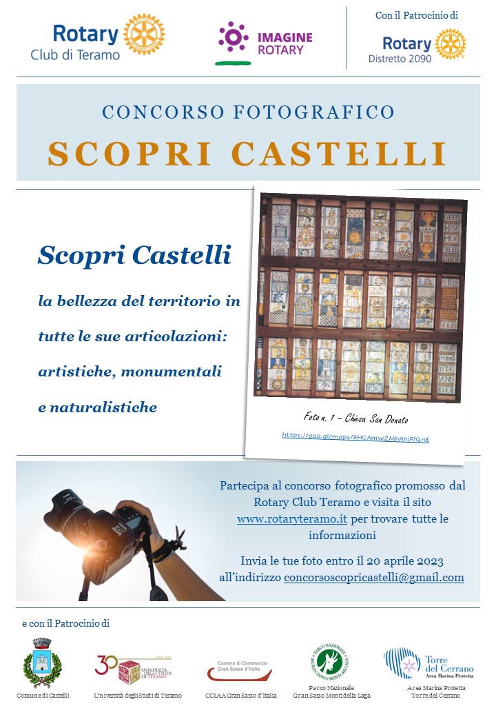 Nasce “scopri Castelli”, il concorso fotografico organizzato dal “Rotary Club Teramo”