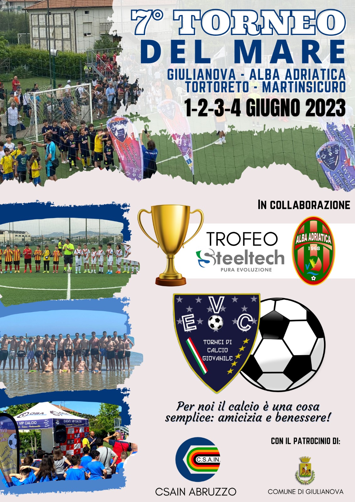 Giulianova. Calcio: al via il VII Torneo del Mare con 124 squadre e 2500 persone provenienti da tutta Italia