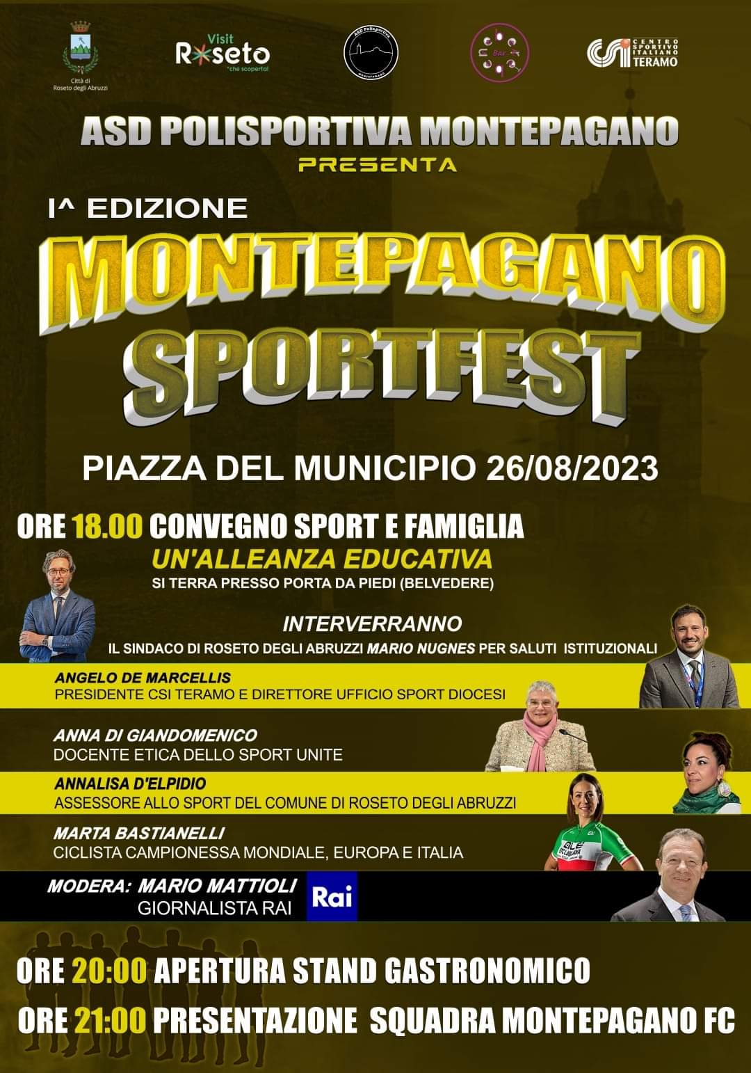 Montepagano “Sport Fest”: un viaggio tra cultura e sport(Sabato 26 agosto)