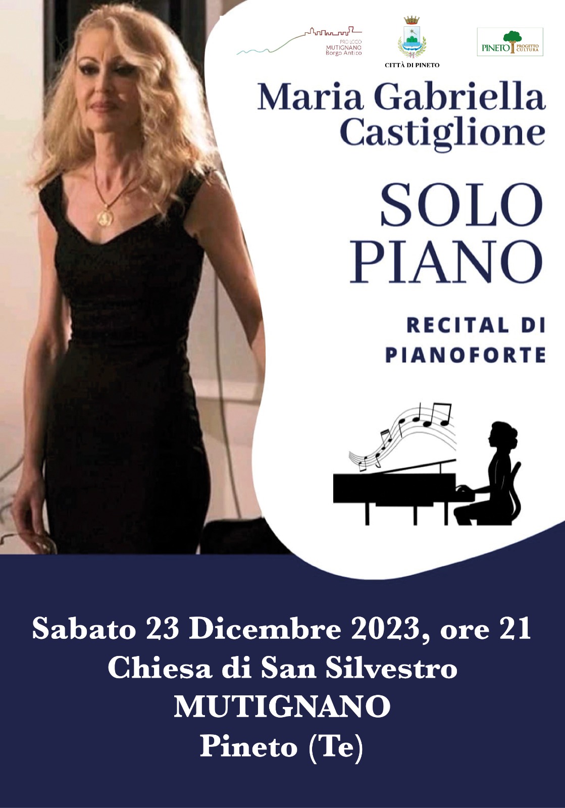 Pineto. A Mutignano recital pianistico di Maria Gabriella Castiglione