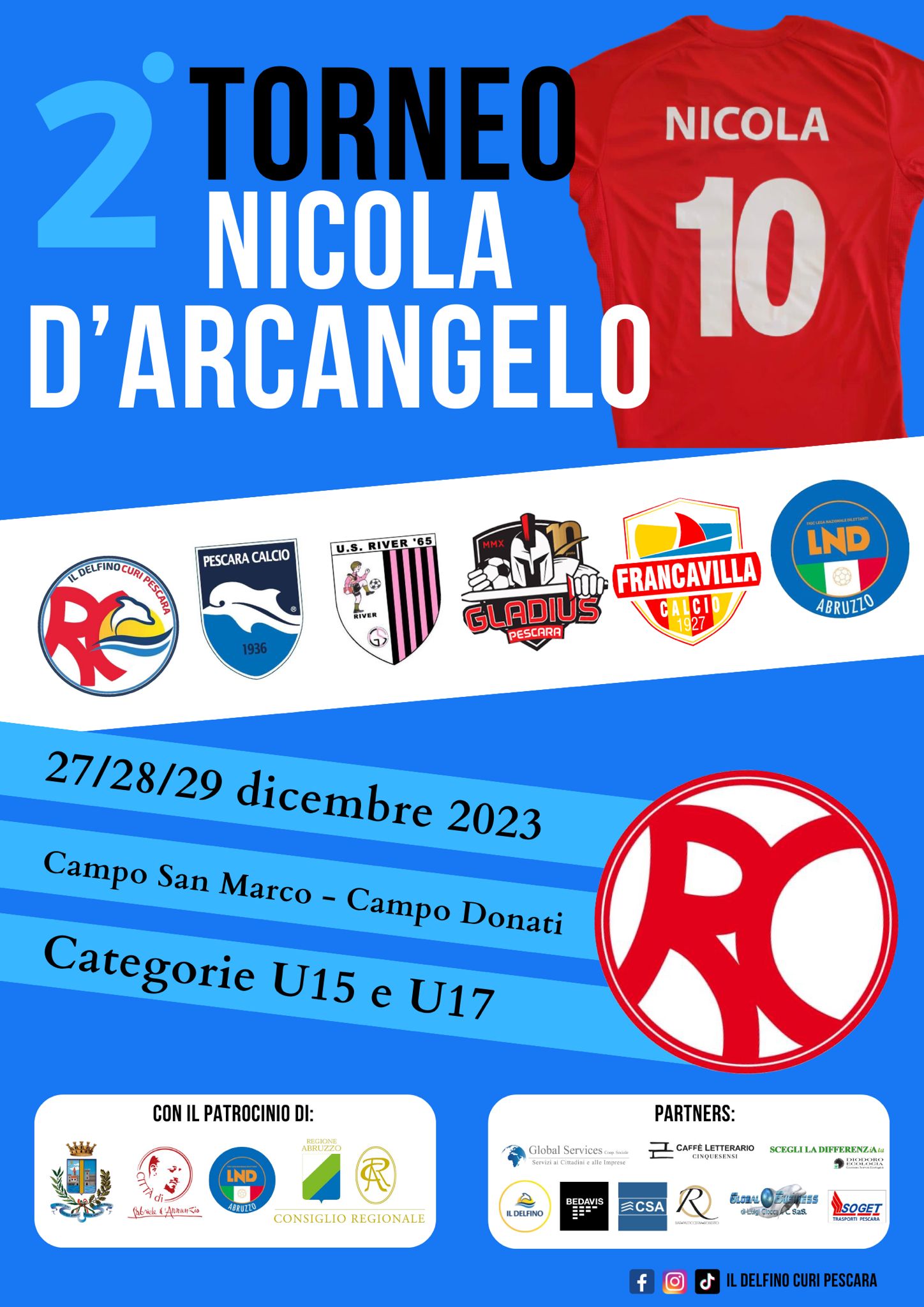 Abruzzo Sport. Calcio: Organizzato dalla Delfino Curi Pescara,al via la 2a edizione del “Memorial D’Arcangelo”