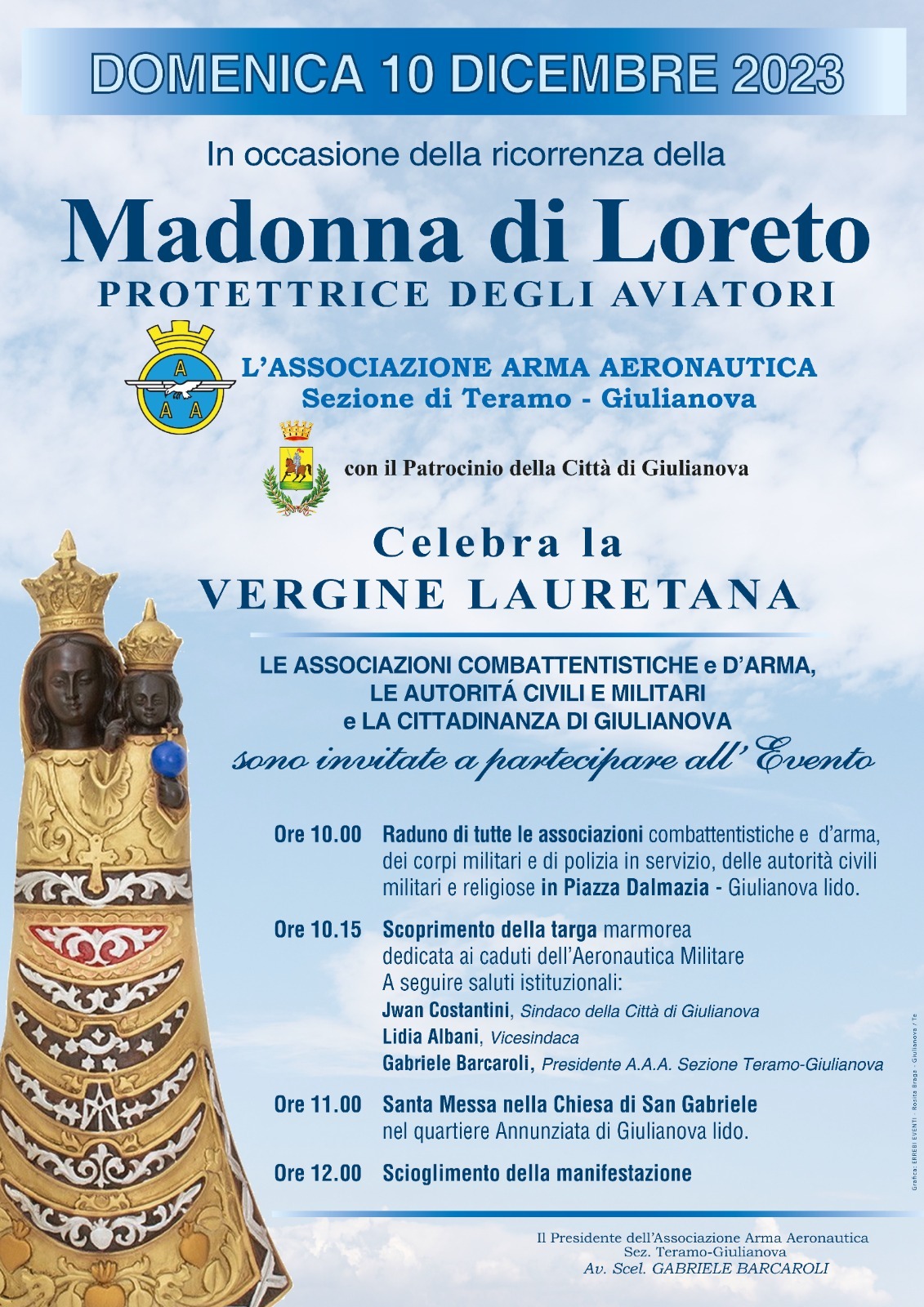 Giulianova. Arriva la celebrazione della Madonna di Loreto, patrona della Marina Militare e dell’Aeronautica