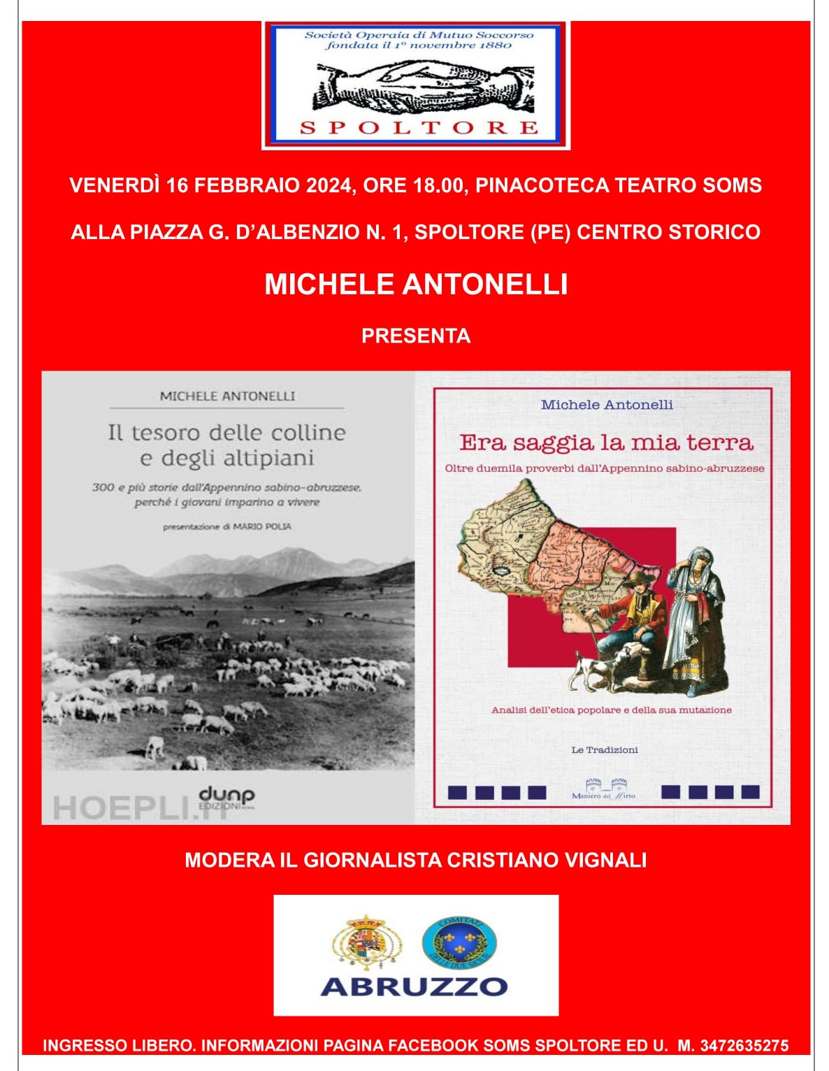 Libri&Editoria. Spoltore: presentazione di due volumi di storia di Michele Antonelli