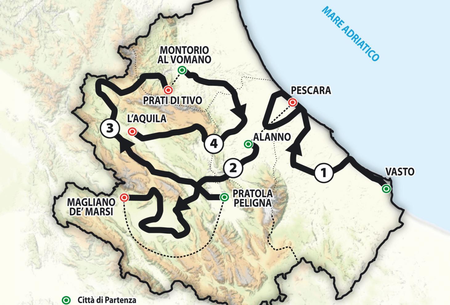 Partirà il 9 di aprile per finire il 12 la prima edizione del “Giro D’Abruzzo” di ciclismo