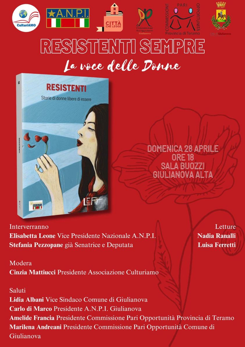 Libri&Editoria. Giulianova: presentazione del volume “Resistenti: Storie di donne libere di essere”