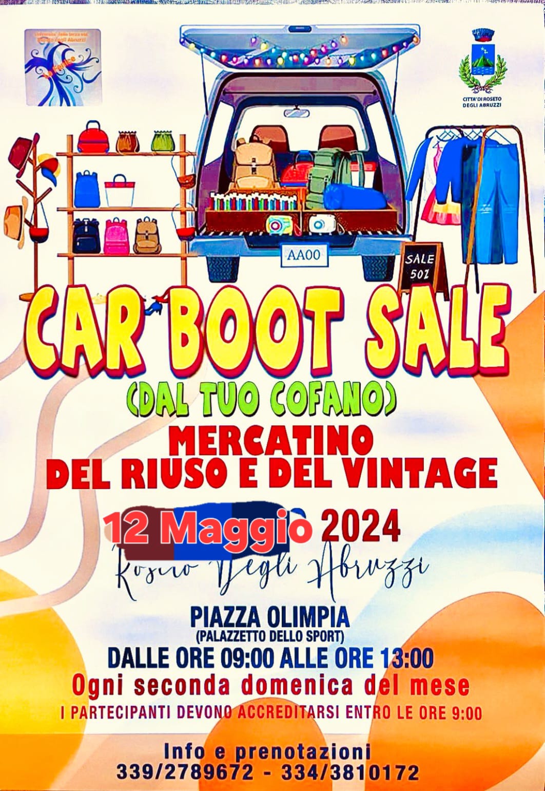 Roseto. Torna il “Car Boot Sale”, il mercatino a bordo auto in Piazza Olimpia