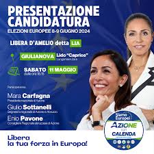 Abruzzo elezioni europee: a Giulianova arriva Mara Carfagna in appoggio a Libera D’Amelio(Azione)
