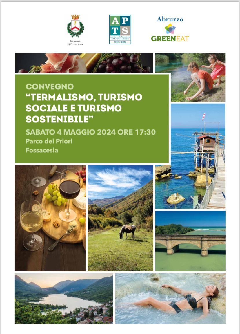 APTS Popoli Terme: convegno su termalismo, turismo sociale e turismo sostenibile a Fossacesia