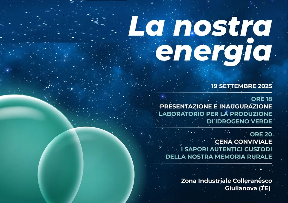 Giulianova. Primo in Italia: nasce un laboratorio di idrogeno verde da fonte rinnovabili Giulianova. Primo in Italia: nasce un laboratorio di idrogeno verde da fonte rinnovabili